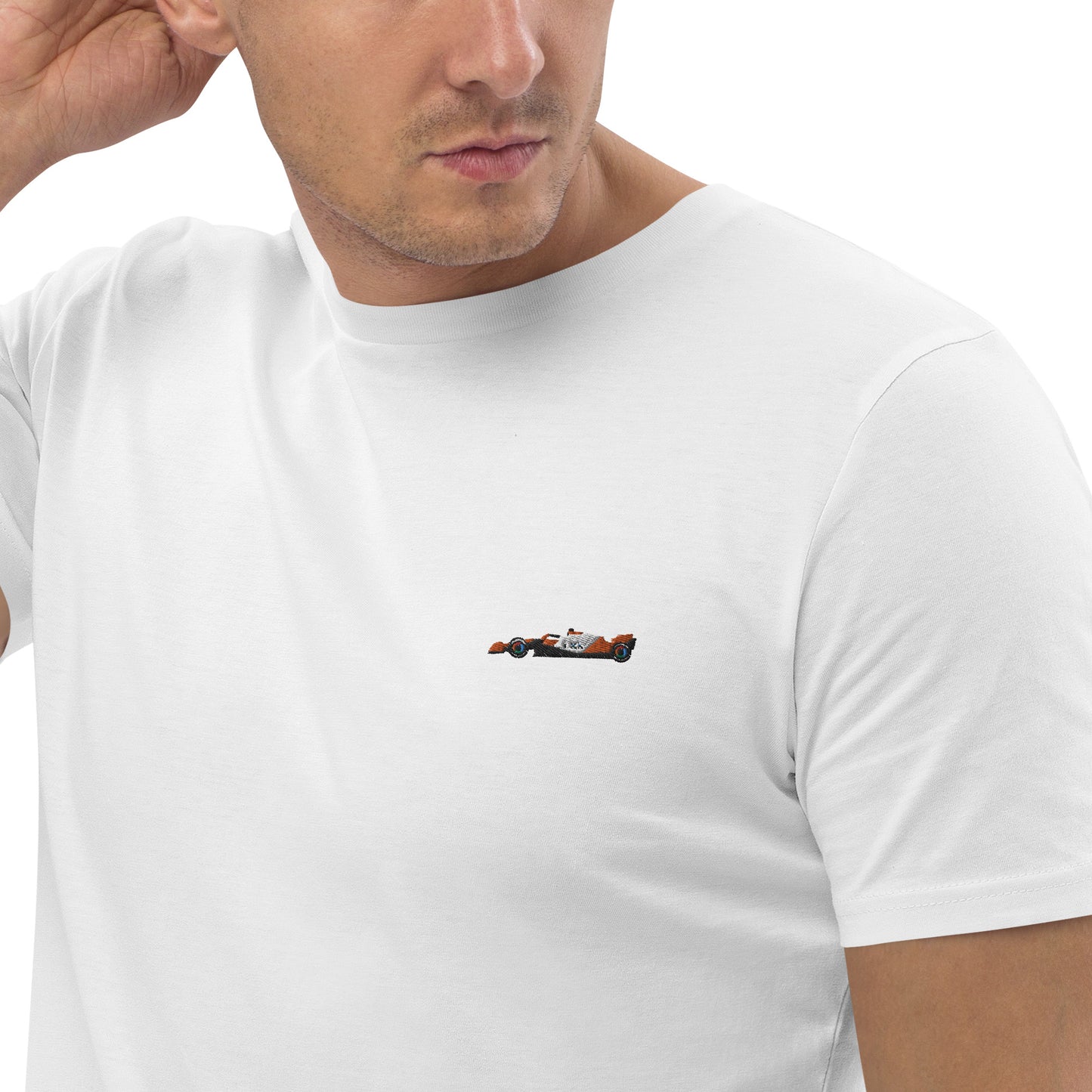 White MCL24 Embroidered T-Shirt - Limited Edition