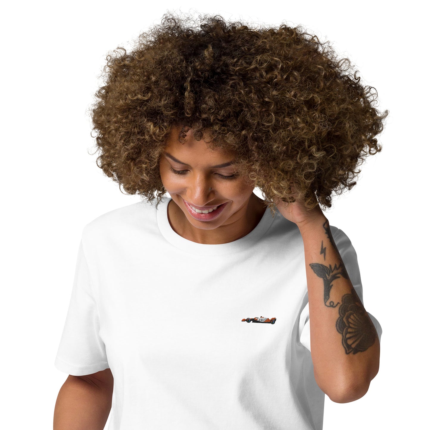 White MCL24 Embroidered T-Shirt - Limited Edition